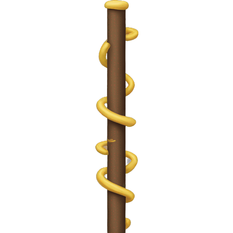 A pole spiraled in the caledar emoji