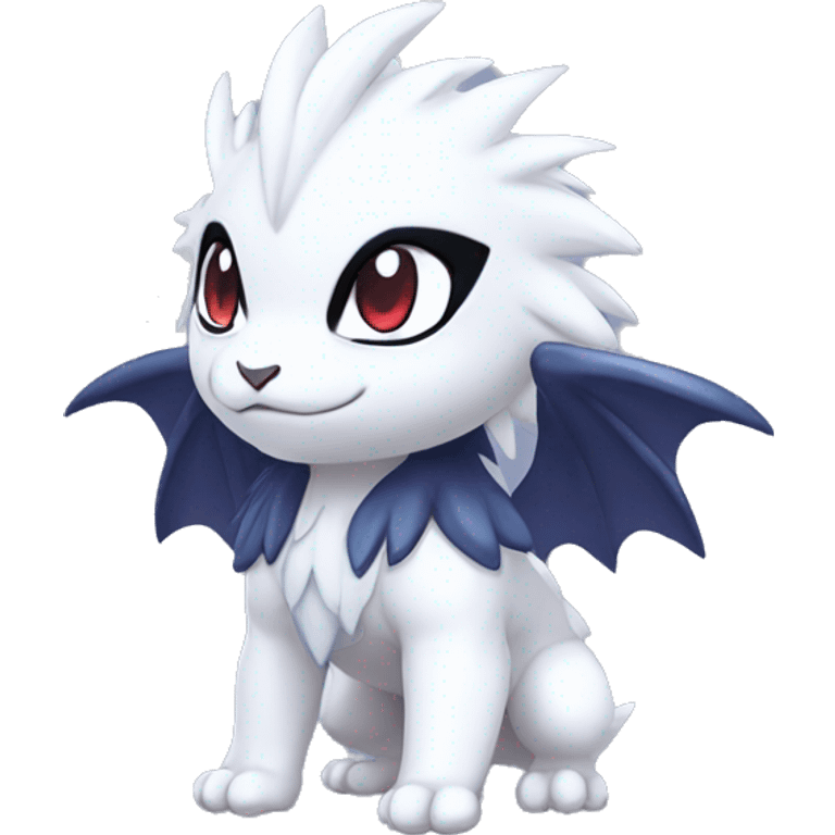 Cute Cool Kawaii Baby Chibi Nargacuga-Absol-Pokémon Full Body Detailed High Quality emoji