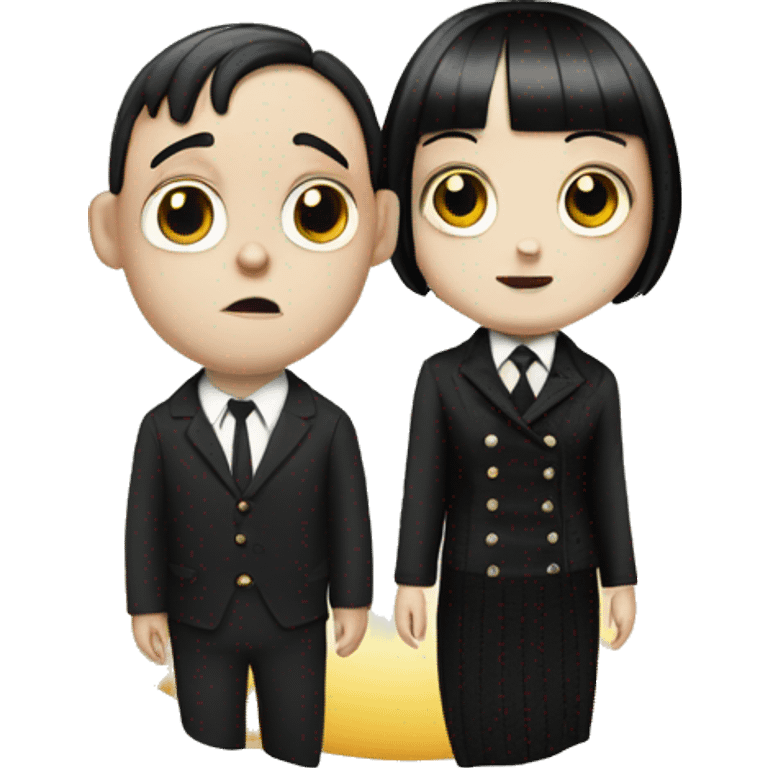 Pugsley and Wednesday addams  emoji