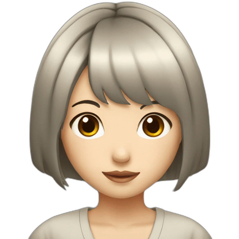 black-short-bob-hair-japanese-girl emoji