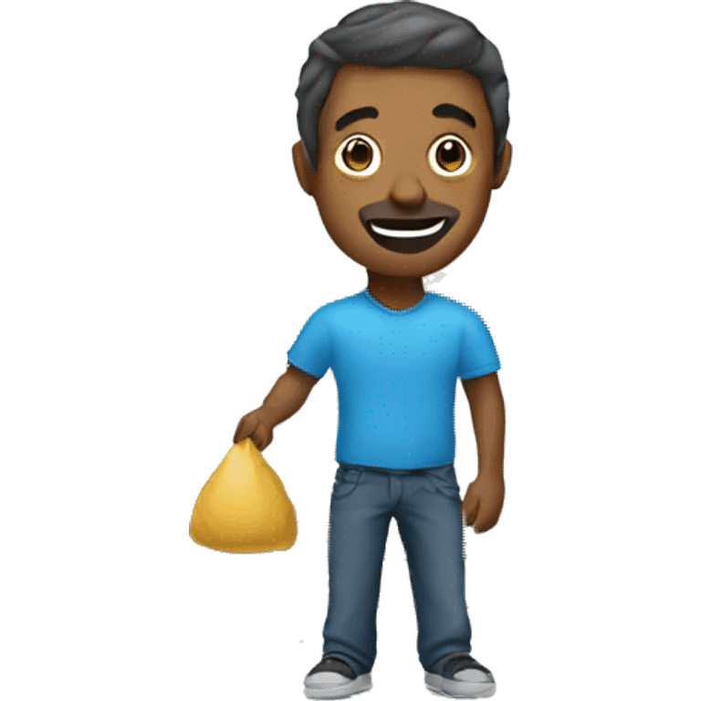 man holding house emoji