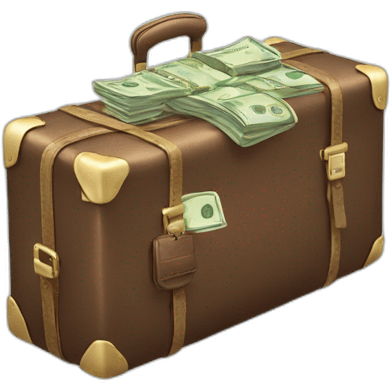 a-flying-suitcase-with-money emoji