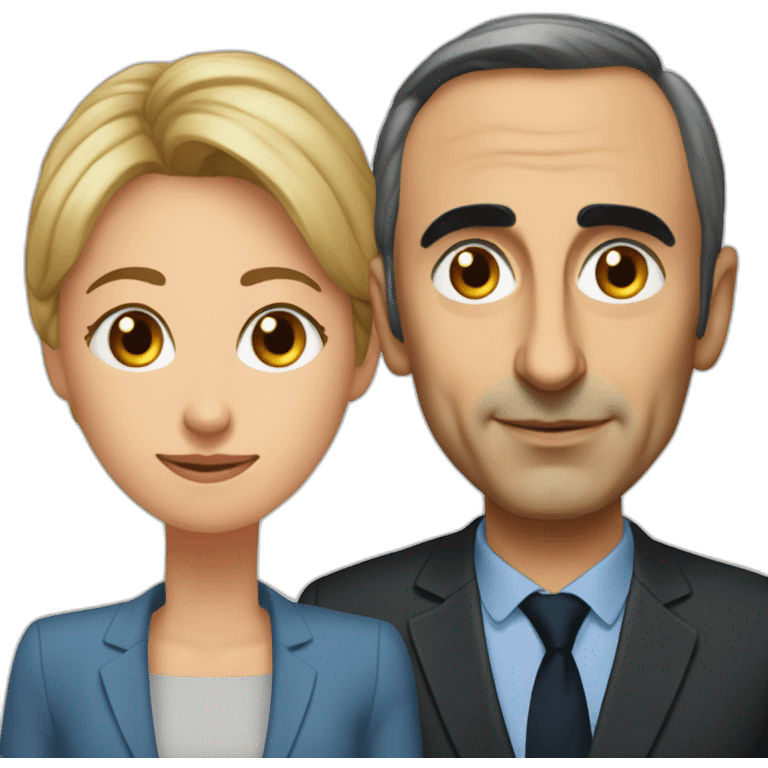 Sandrine Rousseau et Éric Zemmour emoji