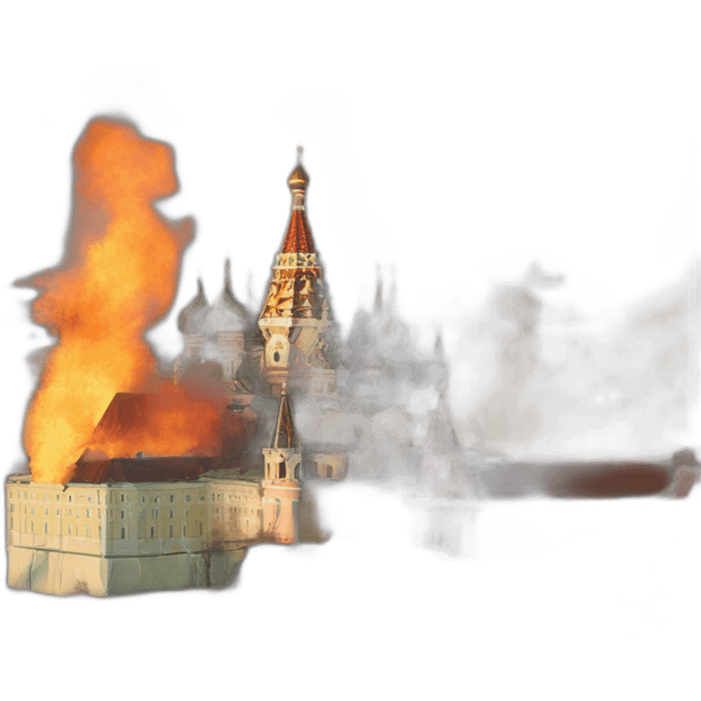 Fire around Kremlin emoji