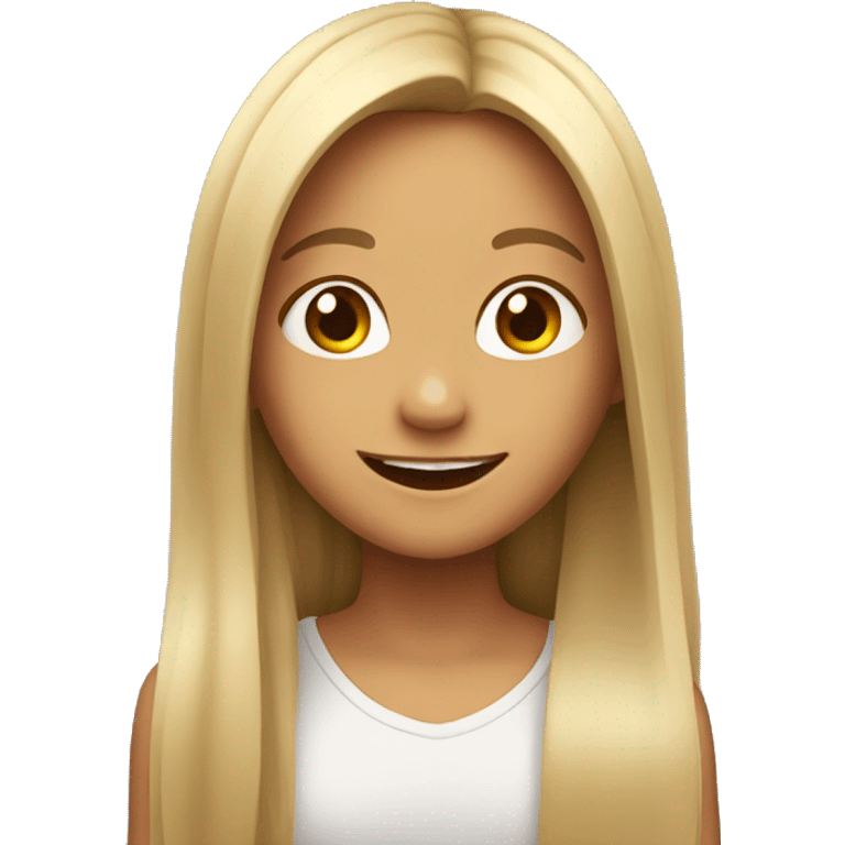 smiling girl with long hair emoji