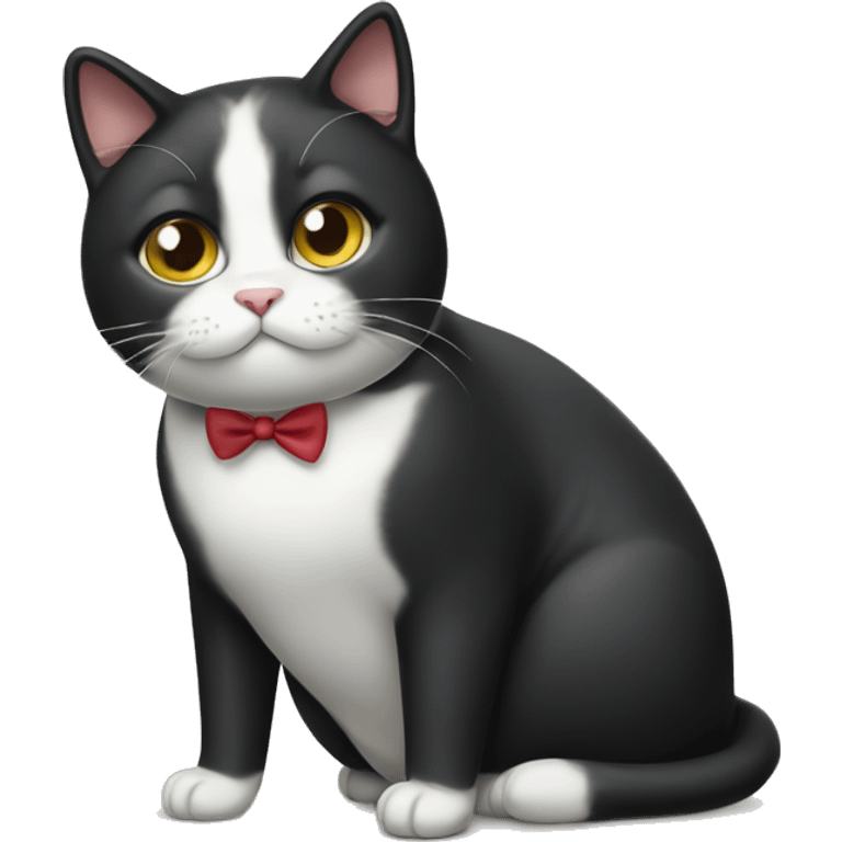 tuxedo cat fat emoji