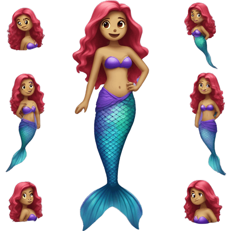 Mermaid with purple tail emoji