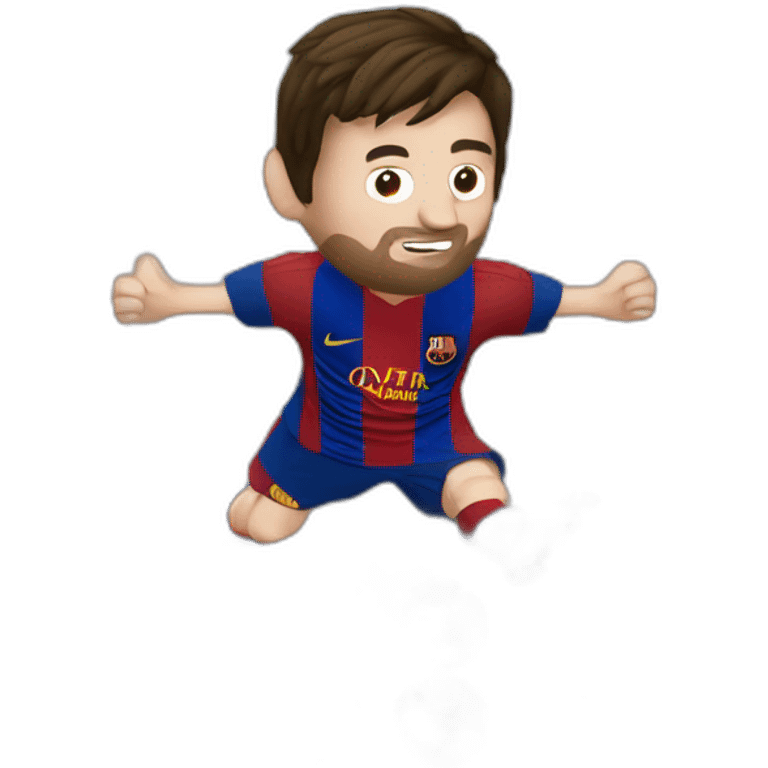 Messi with 8 Ballond'ors emoji