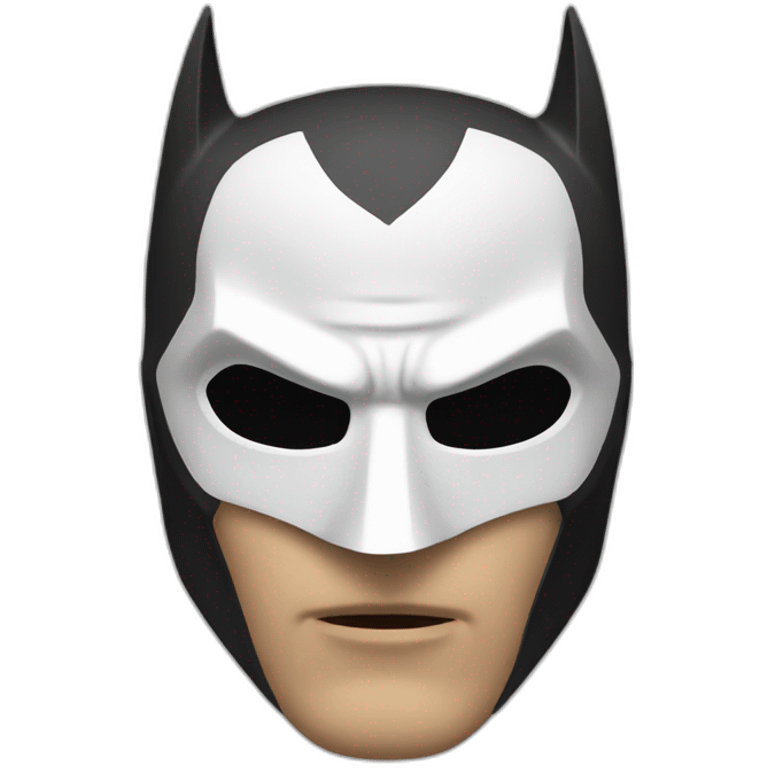 Batman Mask with White eyes emoji