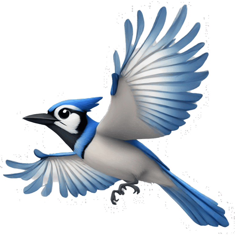 flying blue jay emoji