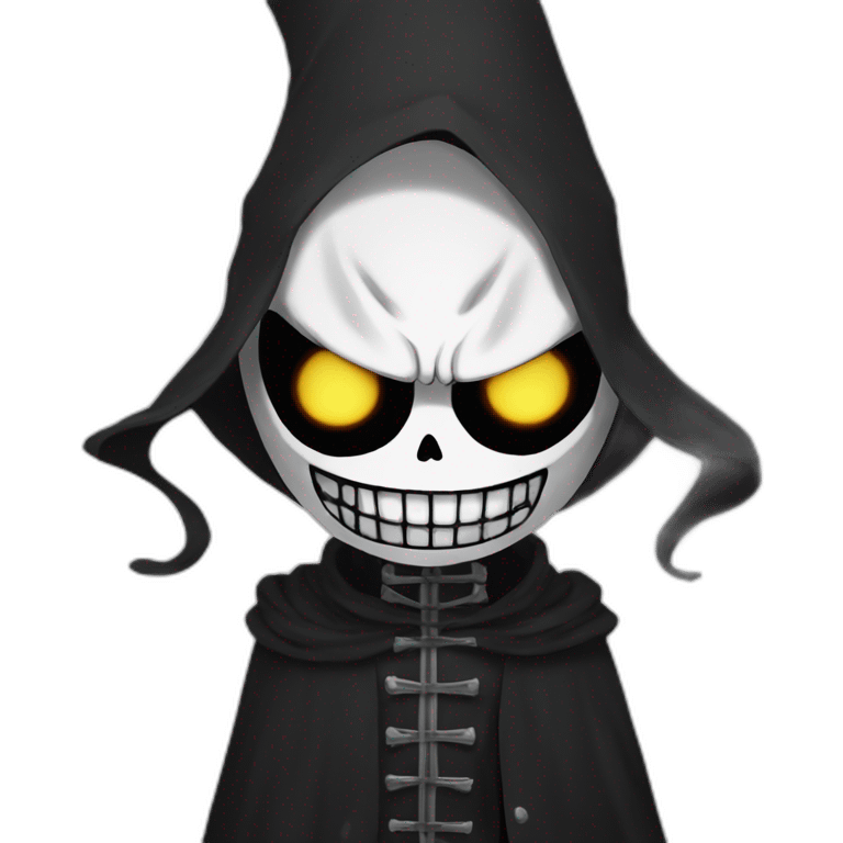 Lord Death soul eater anime black cartoon emoji