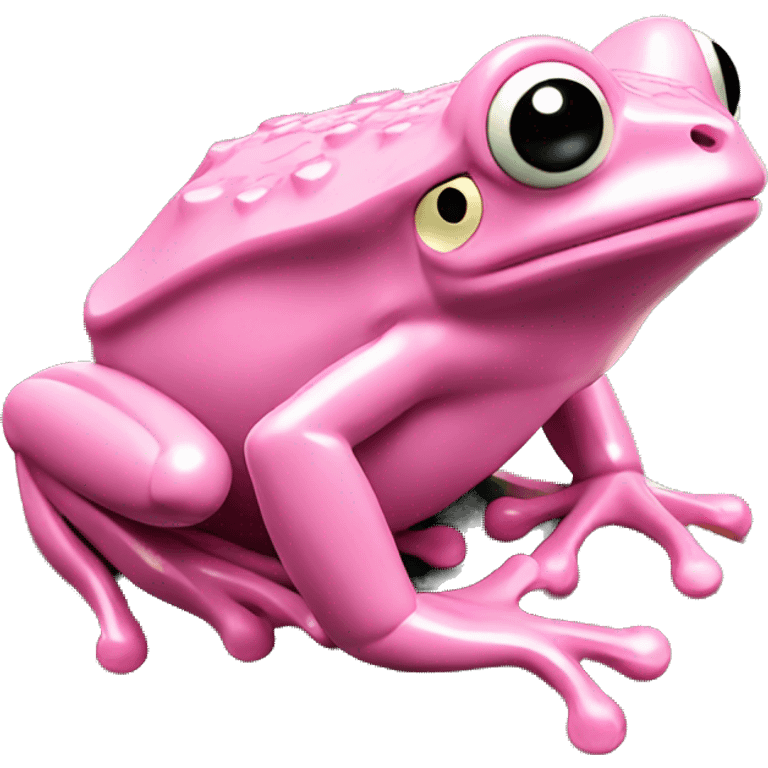 Pink tree frog lego emoji