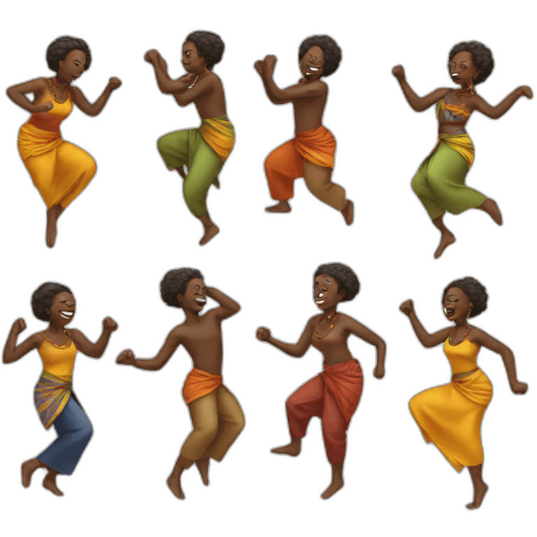 African people dancing emoji