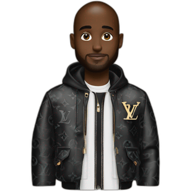 Virgil Abloh with louis Vuitton jacket emoji