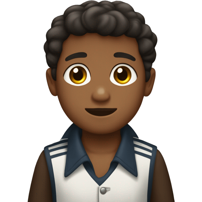 un niño pelo negro ojos marrón y traje marinero  emoji