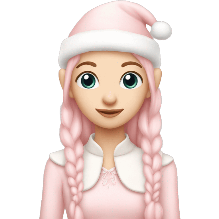 pale pink christmas mood elf emoji