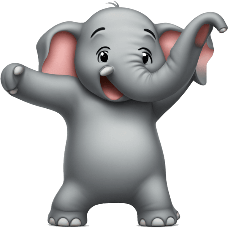 Elephant dabbing emoji