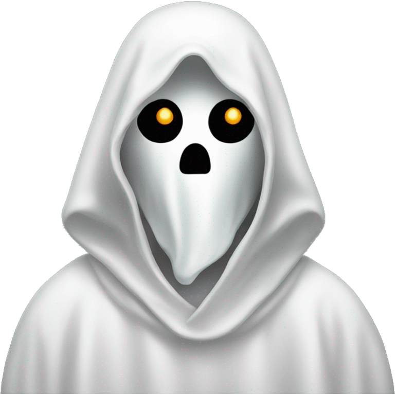 Guy dressed as ghost emoji