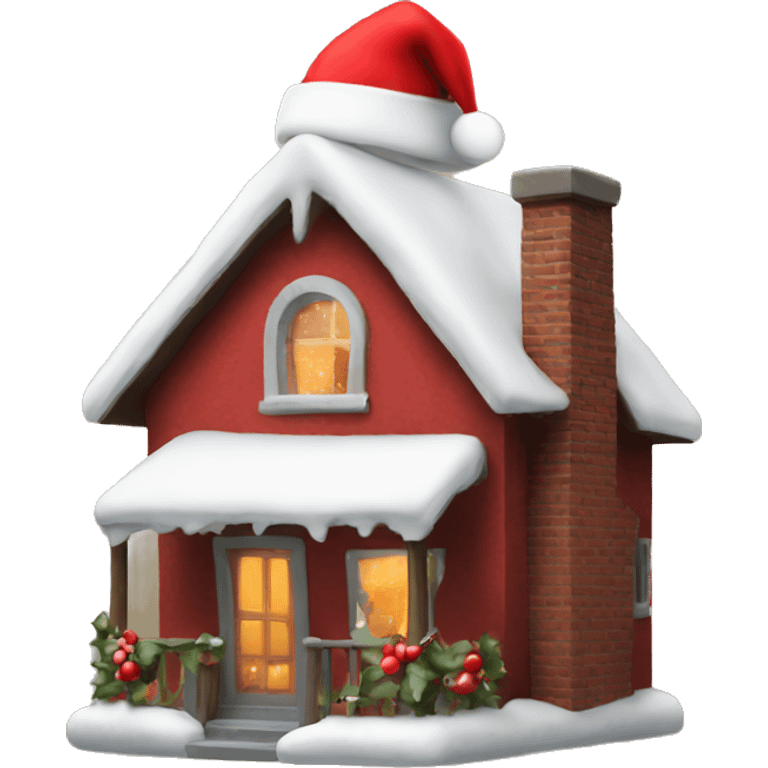 Santa on a house emoji