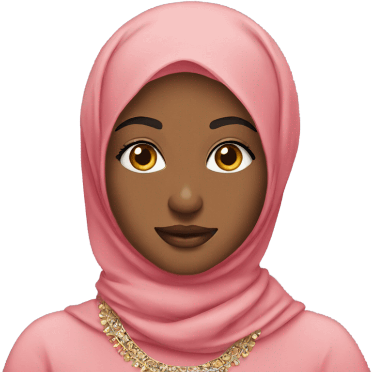 Hijabi wearing jewelry emoji