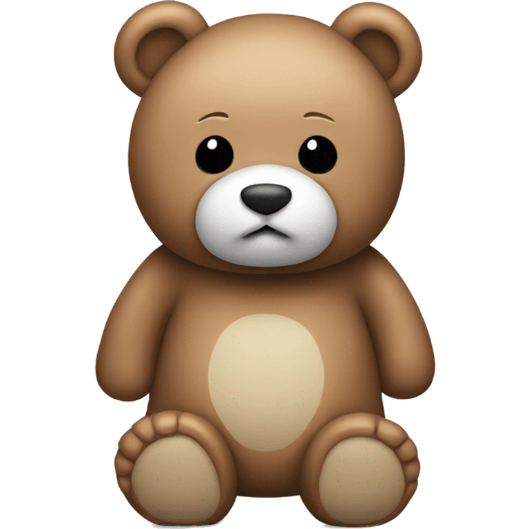 Teddy bear with no face emoji