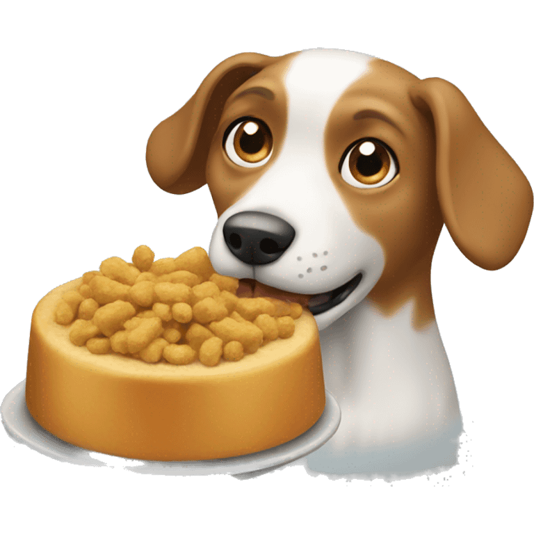 Dog eating food emoji