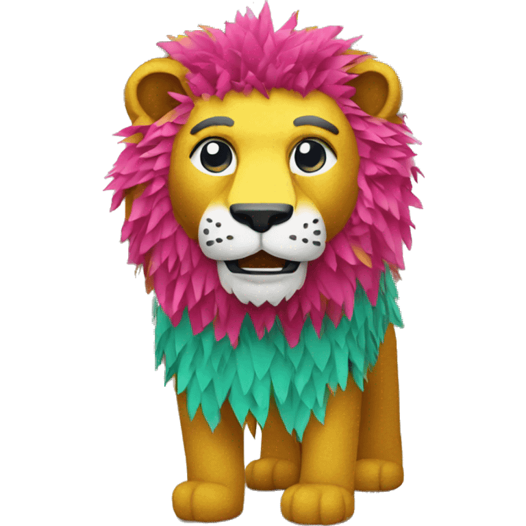 lion made it colourful piñata  emoji