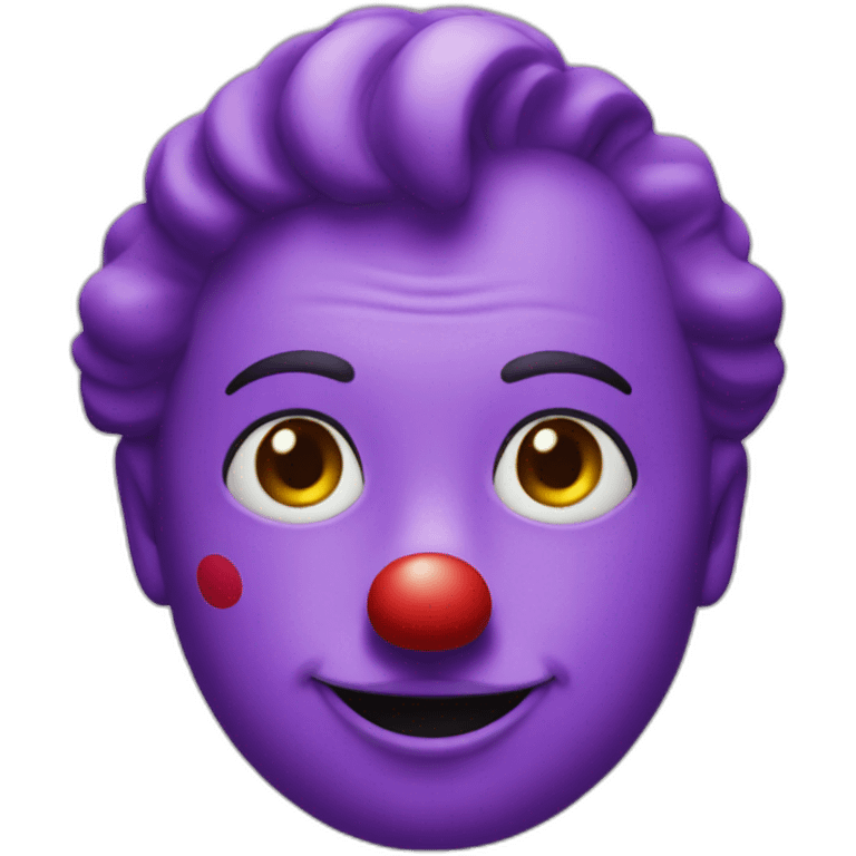 Purple colour 3 sided face clown emoji