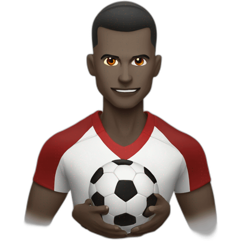 vampiro com bola de futebol emoji