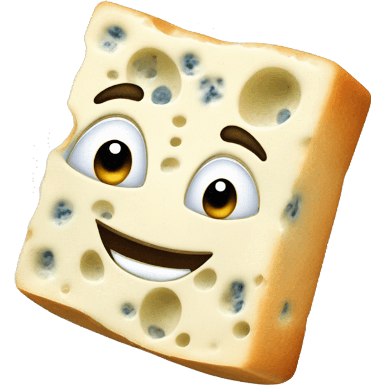 Roquefort cheese  with laughing face 🤣   emoji