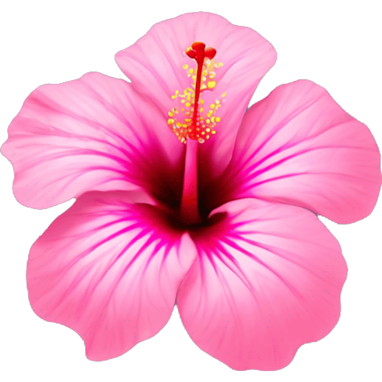 ￼Pink hibiscus flower with rain drops on it  emoji