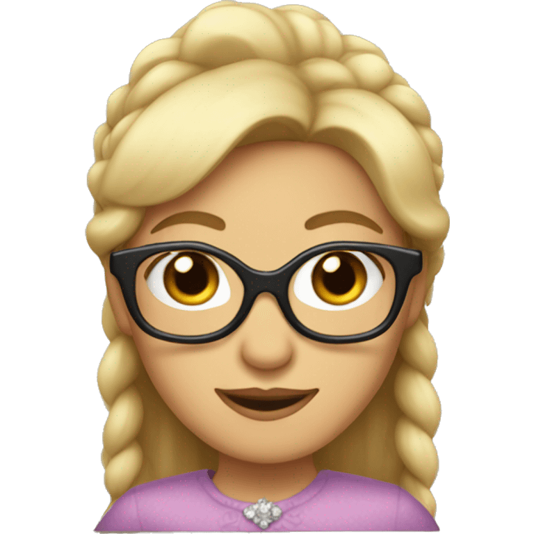 princess wearing glasses  emoji