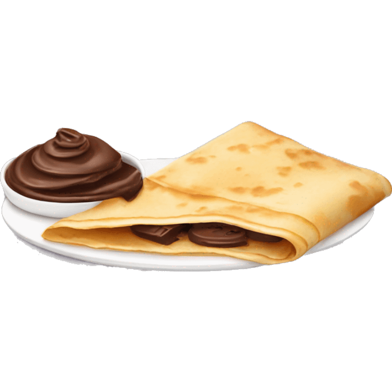 Crepe with chocolate  emoji