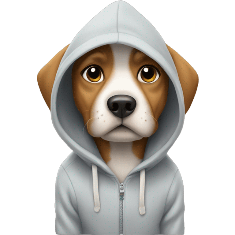 Dog wearing a hoodie  emoji