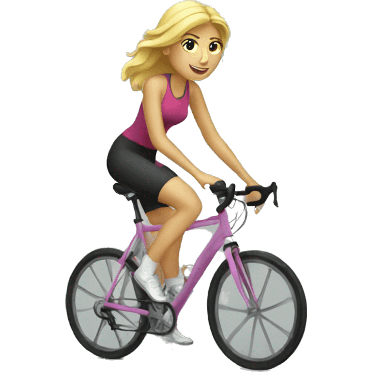 blonde woman Cycling emoji