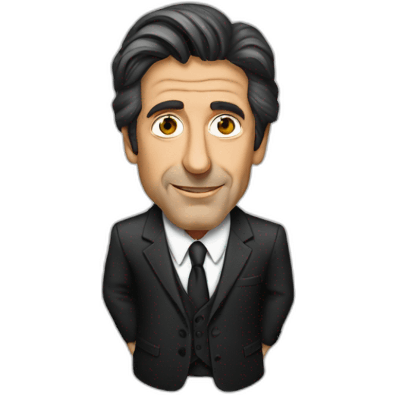 al pacino cartoon wearing suit emoji