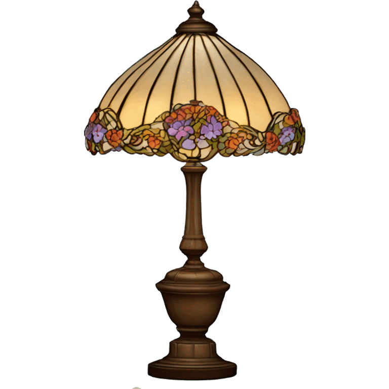 Tiffany lamp with flowers emoji