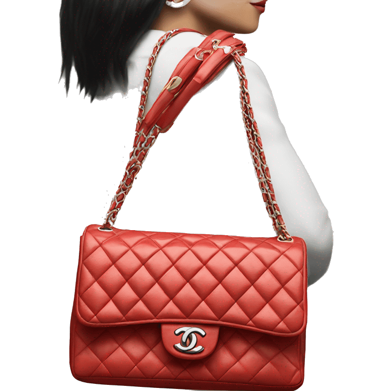 Front Chanel bag Red emoji