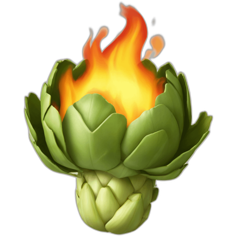 artichoke on fire emoji