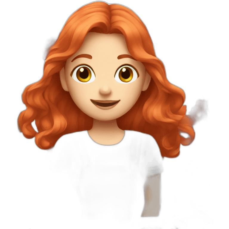 red hair girl florist emoji