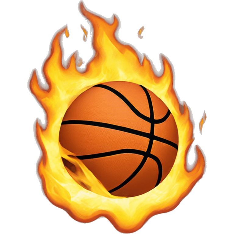 Basketball on fire emoji