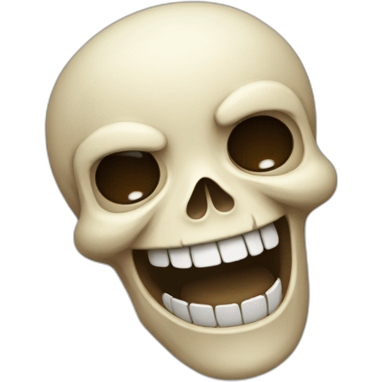 Skull laugh tears emoji