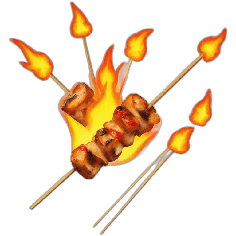 skewers on fire emoji