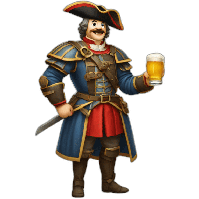 Chevalier de la table ronde avec une biere emoji