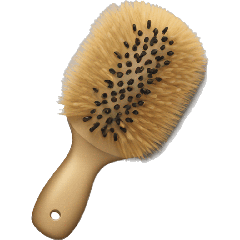 hairbrush round beige emoji