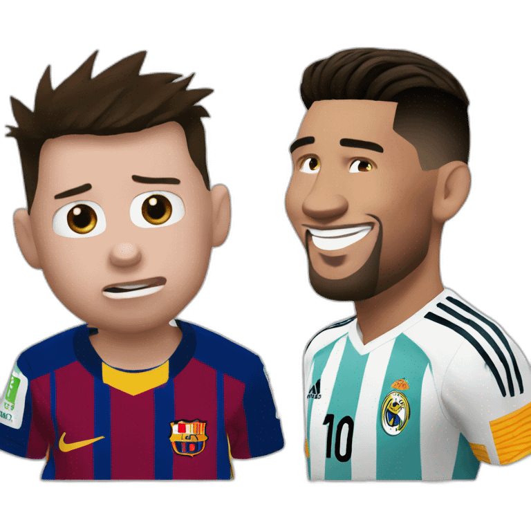 messi cry with ronaldo emoji