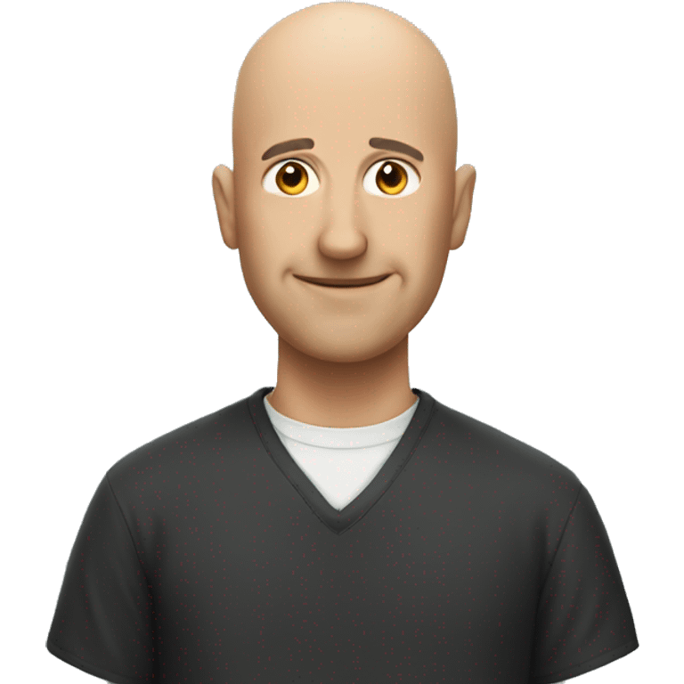 crazy bald head  emoji