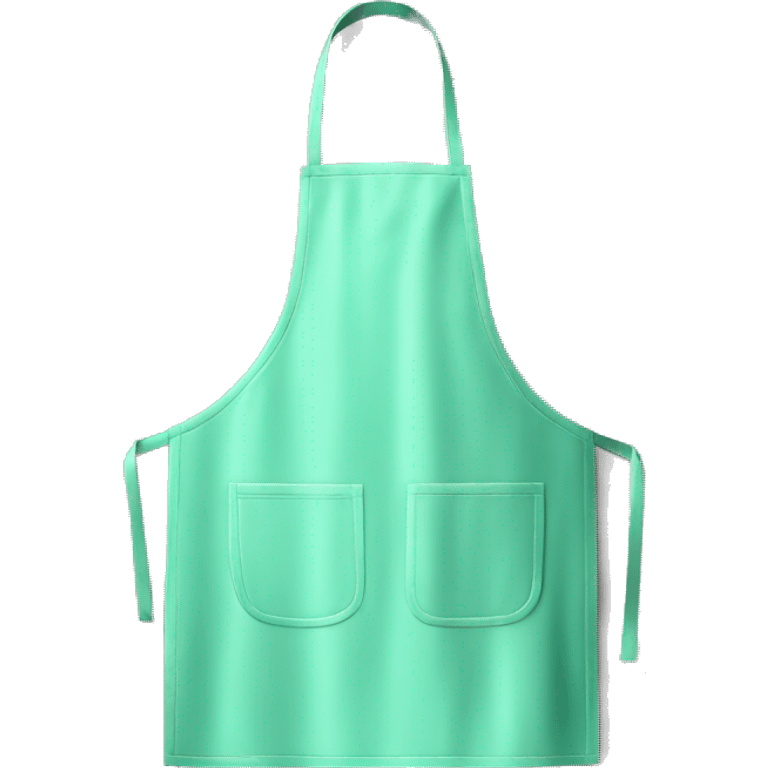 Realistic mint green kitchen apron isolated  emoji