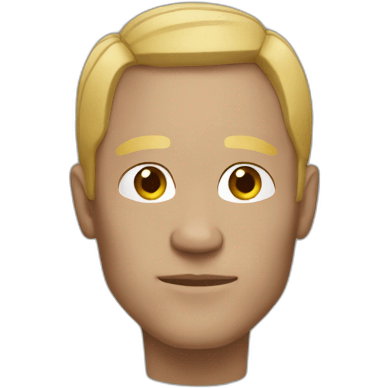 the head of a white person who looks like The Rock emoji