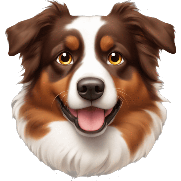 Red tricolor Australian shepherd  emoji